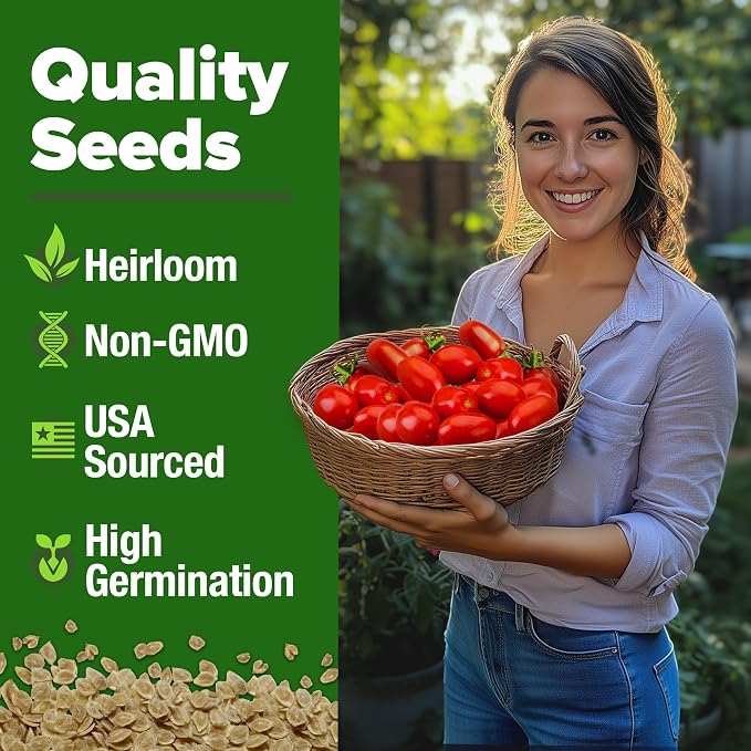 HOME GROWN San Marzano Tomato Seeds 132+ Heirloom Non-GMO Seeds - Image 2