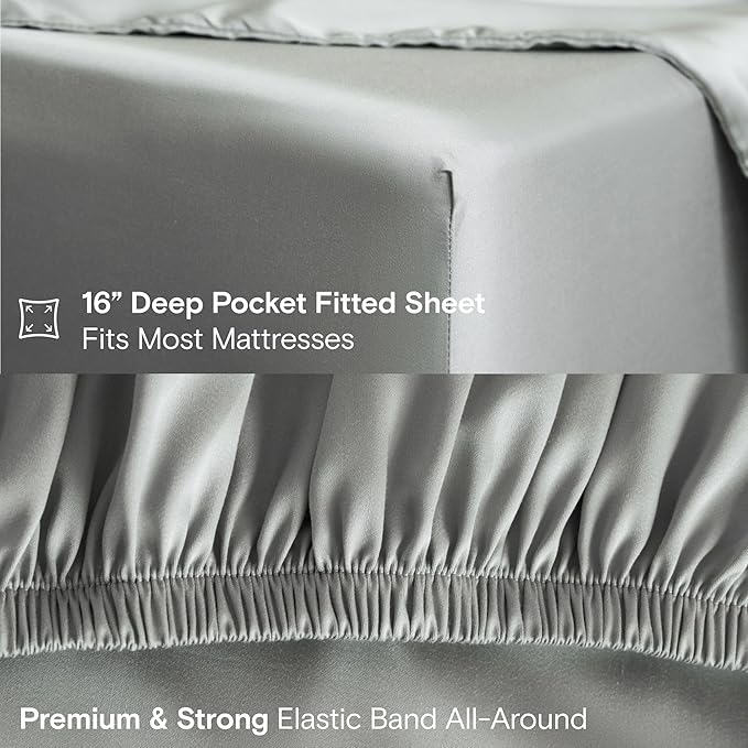 DOZ Sheet Set, 100% Viscose derived from Bamboo, Organically Grown, Buttery Soft - Image 5