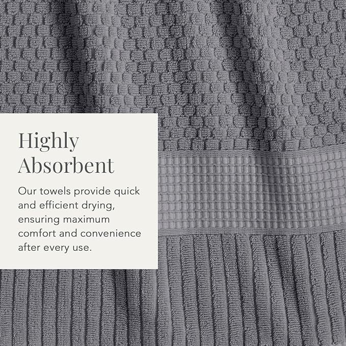 NY Loft 100% Cotton Hand Towel 6 Pack | Super Soft & Absorbent Quick-Dry Hand - Image 6