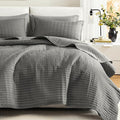 Comfort Spaces Kienna Quilt Set- Double Sided Stitching Design Summer Blanket by ComfortSpaces