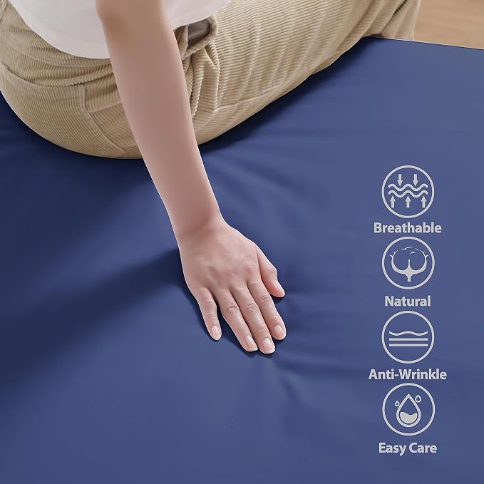 100% Egyptian Cotton Fitted Sheet CK Size, 600 Thread Count, Soft & Elastic - Image 2