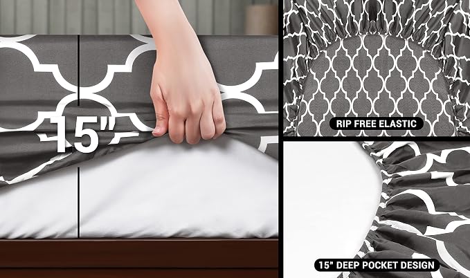 Utopia Bedding Queen Sheet Set, Soft Microfiber 4 Piece Bed Sheets - Image 3