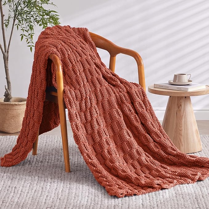 Knitted Weighted Blanket Adults, No Beads Heavy Blanket 36” x 48'' 3lbs - Image 2