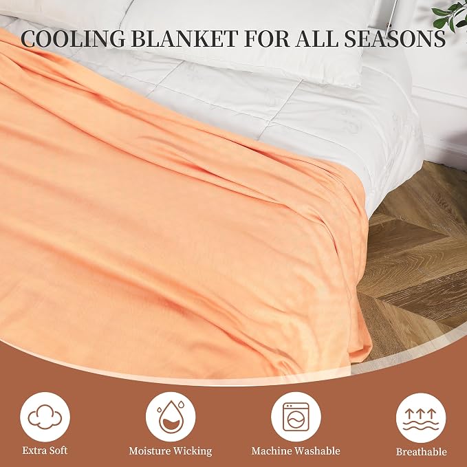 AmyHomie Cooling Blanket Queen Size, 100% Rayon Derived from Bamboo, Cool - Image 7