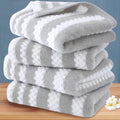 VOOVA & MOVAS Bathroom Hand Towels, Waffle Striped Bathroom Hand Towels by VOOVAMOVAS