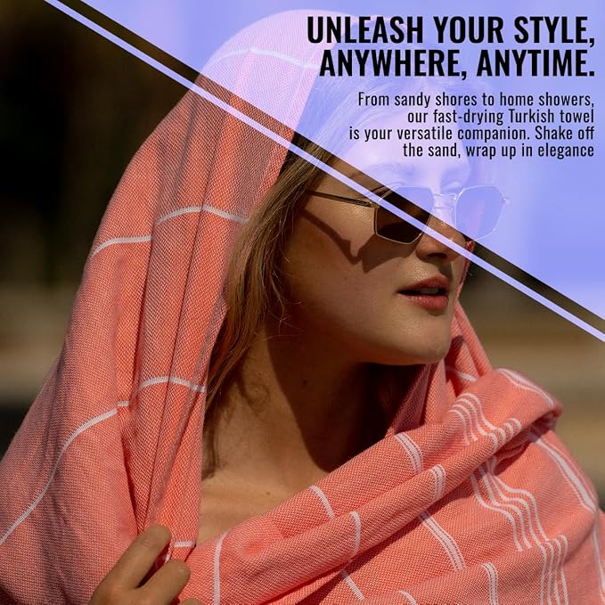 Beach Towel 100% Cotton Turkish Beach Towel Adult 38x70 Inch Pre-washed - Image 6