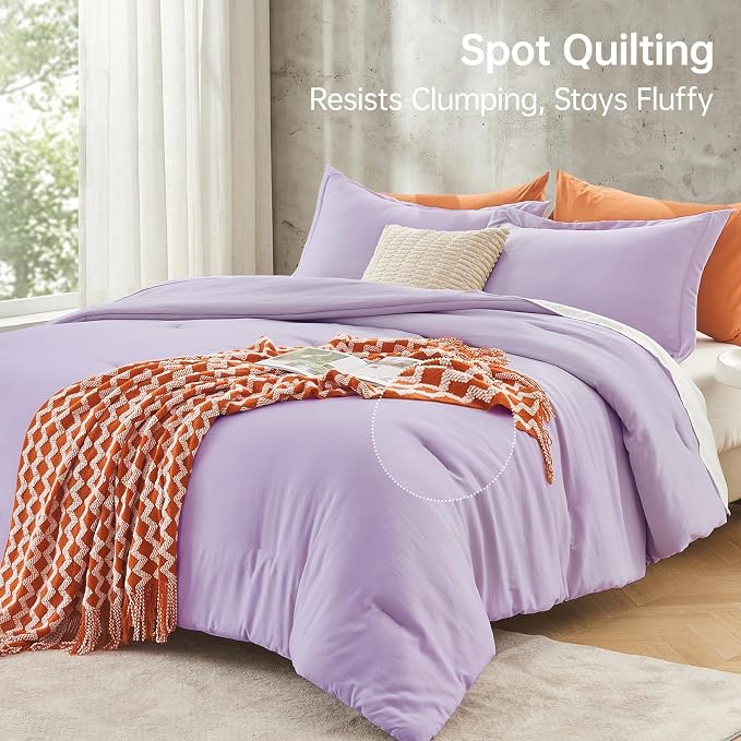 MUXHOMO King Size Comforter Set, All Season Ultra Soft Down Alternative Bedding - Image 5