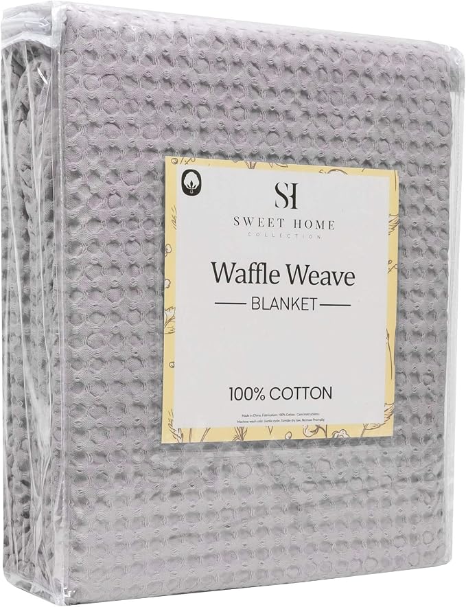 Sweet Home Collection 100% Fine Cotton Blanket Luxurious Weave Stylish Design - Image 3