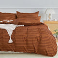 NEXHOME PRO Duvet Cover Full, Brunt Orange 3 Pieces Boho Tufted Duvet Cover Set by NEXHOMEPRO