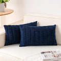 Aegero Pack of 2 Corduroy Decorative Throw Pillow Covers 12x24 Inch Soft by Unknown