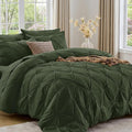 Sasttie California King Comforter Set, 7-Piece Bed in a Bag, Pintuck Bedding by SASTTIE
