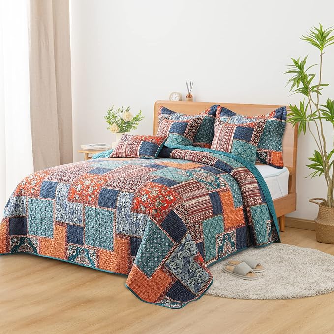 BEDIFANY Cotton Queen Size Quilt Sets, Soft Lightweight Bedspread Queen Size - Image 7