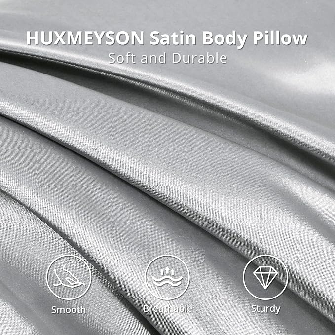 HUXMEYSON Body Pillow with Satin Pillowcase, Body Pillow - Image 3