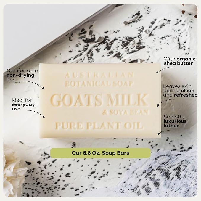 Australian Botanical Soap 16-Bar Set, Goats Milk & Soya Bean 8-Pack + Variety - Image 6