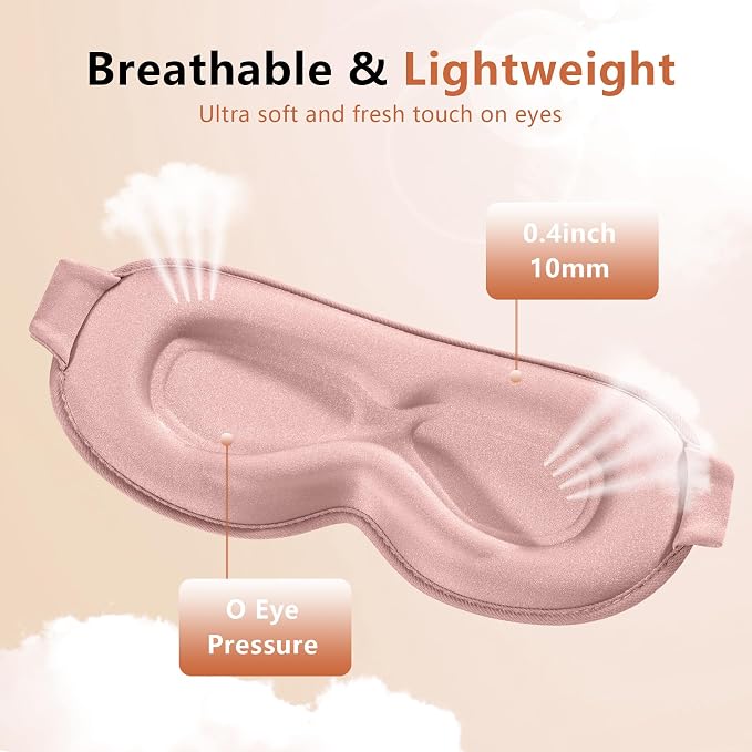 Sleep Mask for Side Sleeper Women Men, Eye Mask for Sleeping Light Blocking - Image 4