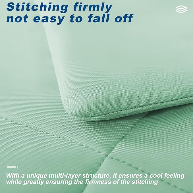 Cooling Comforter Queen Size, Double-Sided Cold Tech Fabric Quilted Bed - Image 4
