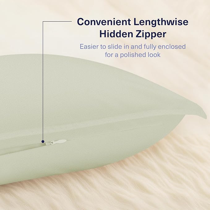 Kickoff Viscose Bamboo Pillowcase, 100% Organic Hidden Zippered Viscose Bamboo - Image 4