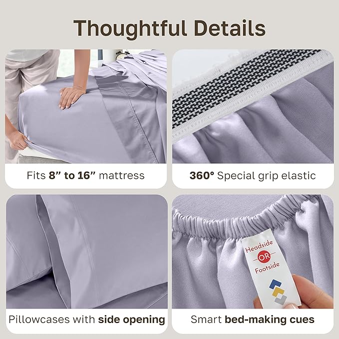 California Design Den Luxury King Size Sheets Set - Image 5