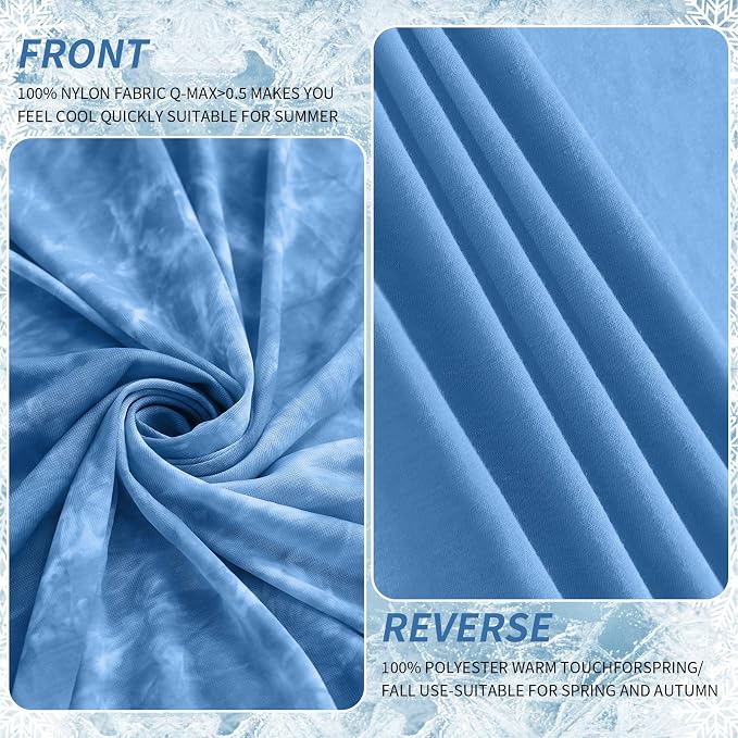 Guohaoi Cooling Blanket for Hot Sleepers and Night Sweats, Decortive Tie Dye - Image 7