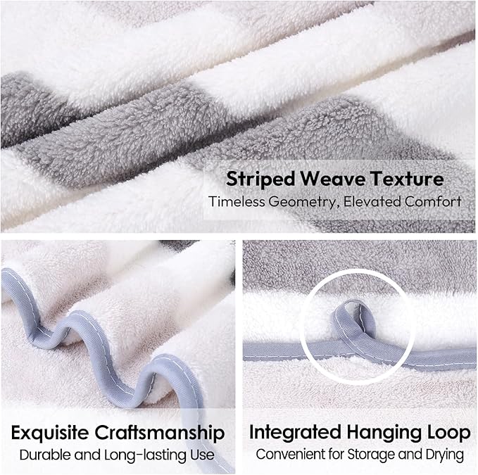 JML Bath Towels, Large Microfiber Towel Set, Ultra Soft, Super Absorbent - Image 3