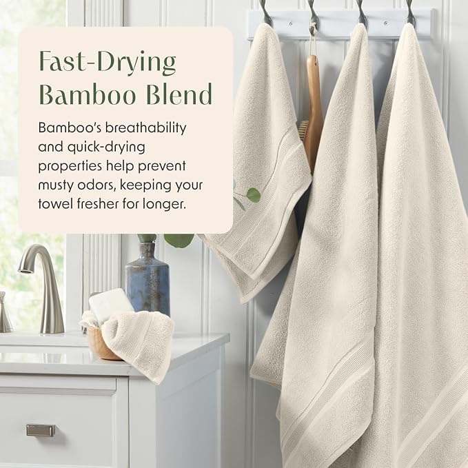 Springtree Home Luxury Viscose from Bamboo Bath Towel Set 6 Piece Set | 35% - Image 3
