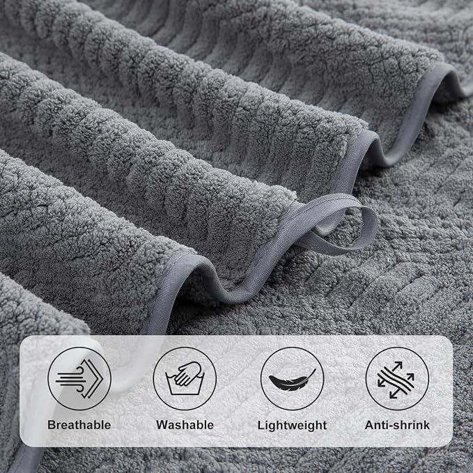 8 Piece Bath Towel Set-2 Oversized Bath Sheets, 2 Hand Towels, 4 - Image 9