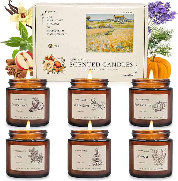 6-Pack Jar Scented Candles for Home Scented - Image 7