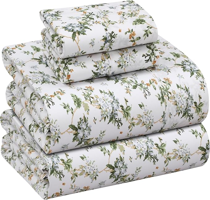 RUVANTI 100% Cotton Sheets – Full Size Percale Bedding, Cooling & Breathable by Ruvanti