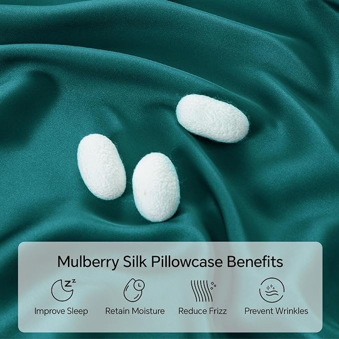 INFIIXSO Silk Pillow Cases 2 Pack Standard Size, Ultra Smooth & Soft Mulberry - Image 2