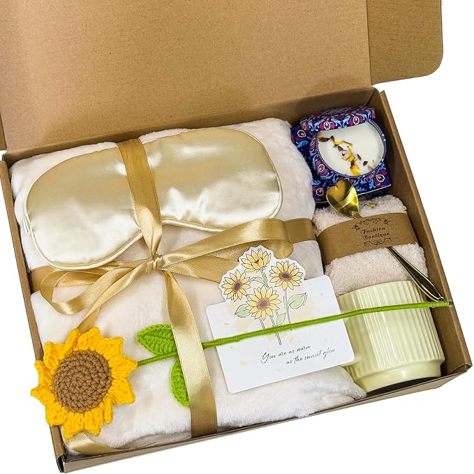 Gift Baskets for Women, Self Care Package, Sunflower Get Well Soon, Thinking of - Image 6