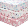 Baby Crib Sheets Girl, 3 Pack Toddler Bed Sheets Fit by FIEMOL