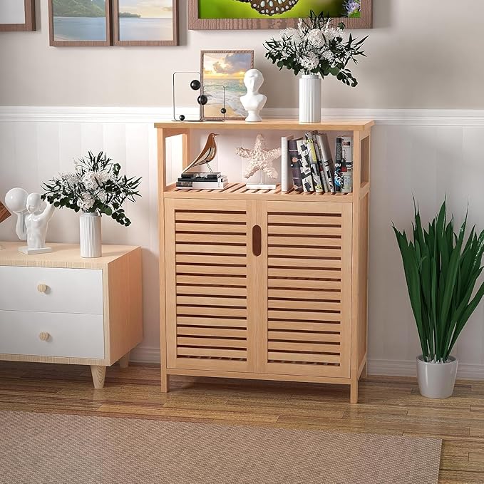 Bamboo Bathroom Storage Cabinet - Image 6