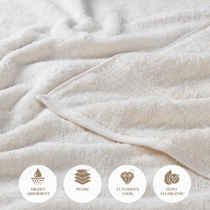 Superior Egyptian Cotton 9-Piece Towel Set, Guest Bath Decor Essentials - Image 8