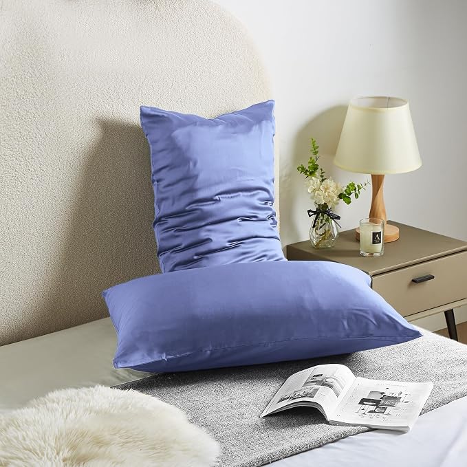 Silk Pillow Cases 2 Pack Mulberry Silk Pillowcases Soft Breathable Both Sided - Image 2