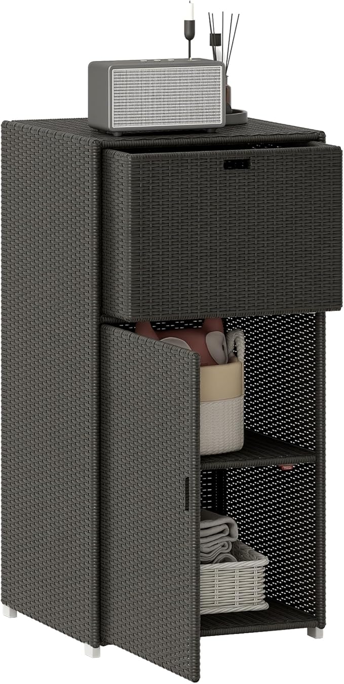 Outsunny Outdoor Towel Rack & Pool Storage Cabinet/Hot Tub Accessory Storage by Outsunny