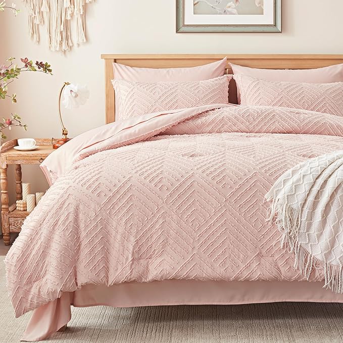 Zzlpp Queen Comforter Set 7 Pieces, All Season Boho Bedding Sets - Image 2