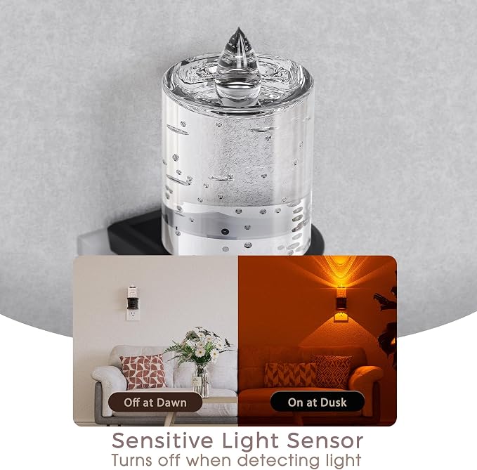 Briignite Flameless Candle Night Light, Bubble Night Lights Plug into Wall - Image 2