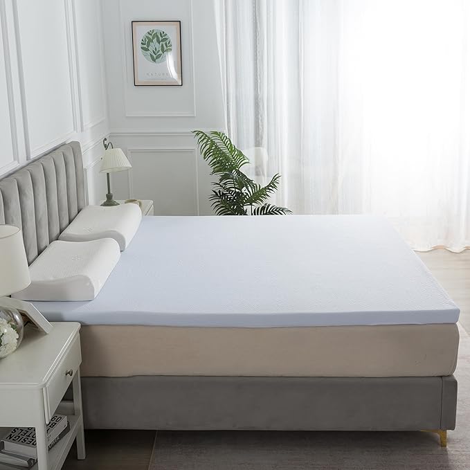 SHOUREN Mattress Topper Cover Only Queen, 2-3 Inch Zippered Mattress Topper - Image 6