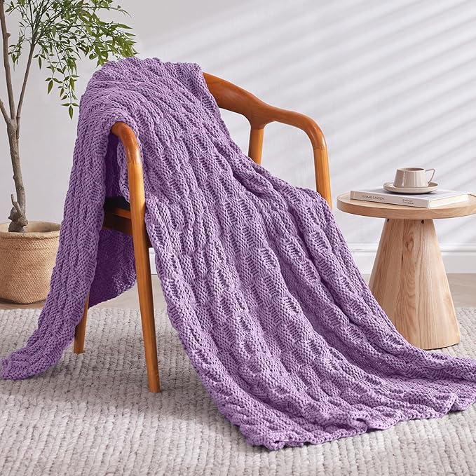 Knitted Weighted Blanket Adult, No Beads Heavy Blanket 60” x 80'' 20lbs - Image 2