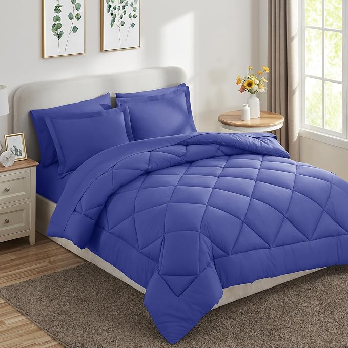 CozyLux Queen Comforter Set Very Peri - Image 9