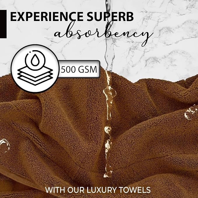 KAHAF COLLECTION 100% Cotton Bath Towels, 24x48 Pack of 6 Towels, Quick Dry - Image 2