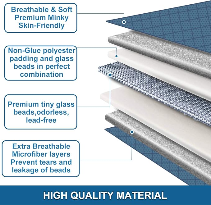 Huloo Sleep Weighted Blanket Queen 20lbs - Image 6
