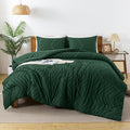 Andency Dark Emerald Green Queen Comforter Set, Boho Soft Warm Forest Bedding by Andency