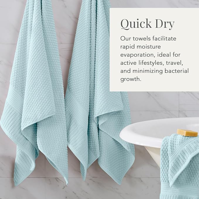 NY Loft 100% Cotton Hand Towel 6 Pack Hand Towel Set | Super Soft & Absorbent - Image 3