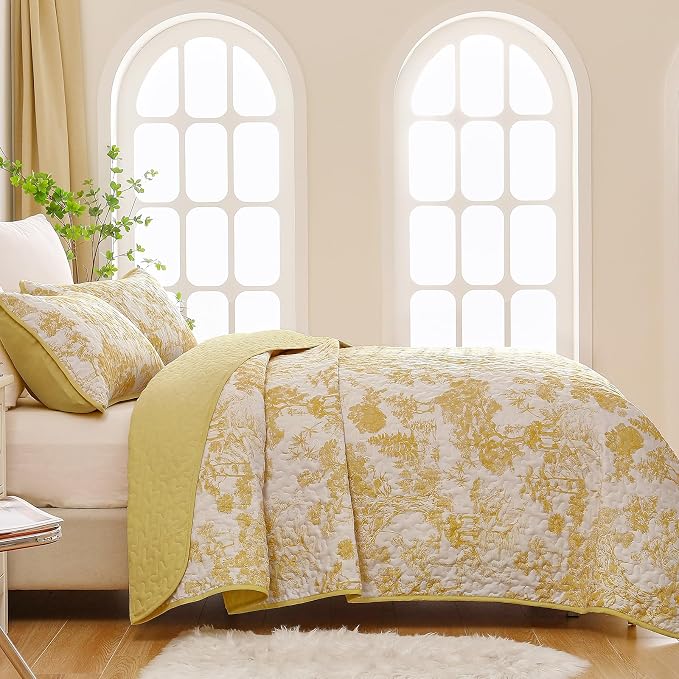 WONGS BEDDING Botanical Quilt Set King Size - Image 3