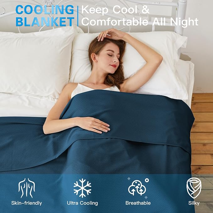 AmyHomie Cooling Blankets, 100% Rayon Derived from Bamboo, Cool Summer Blanket - Image 4