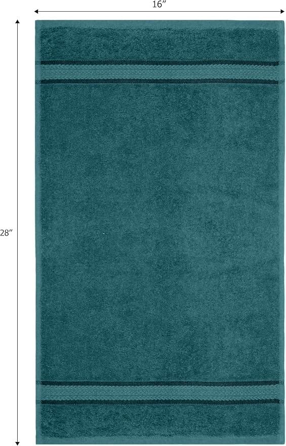 Cotton Craft Ultra Soft 6 Pack Hand Towels 16x28 Teal Weighs 6 Ounces Each - Image 2