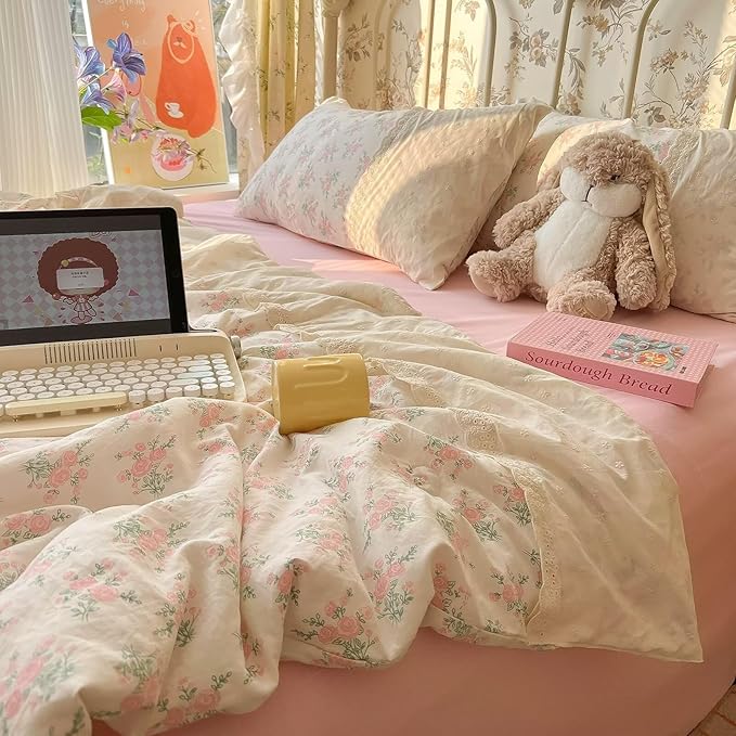 mixinni Vintage Floral Duvet Cover Set - Image 7
