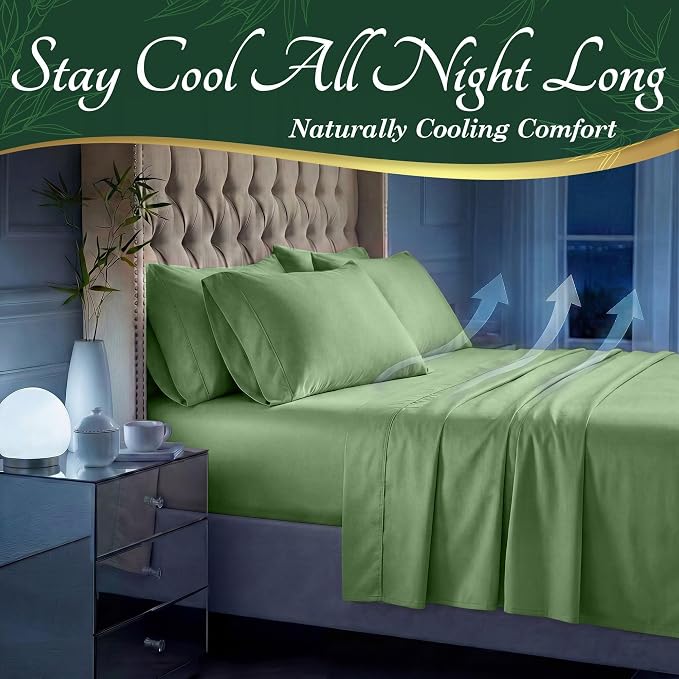 DECOLURE 100% Viscose Derived from Bamboo Sheets California King Size - Image 3