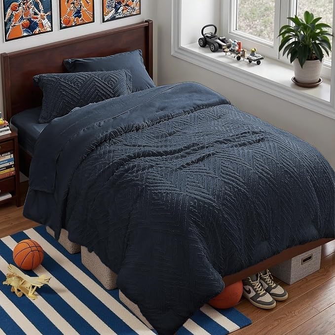 Zzlpp Twin Comforter Set 5 Pieces, All Season Boho Bedding Sets by ZZLPP
